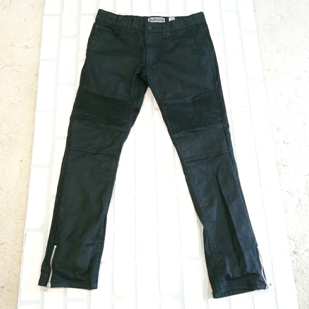 INC Men's Coated Moto Skinny Pant - EUC